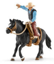 Schleich-s Cavallo Da Rodeo Con Cowboy