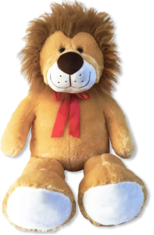 ODG Peluche Leone Gigante Alto 120 Cm. Pupazzo Bambini Morbido