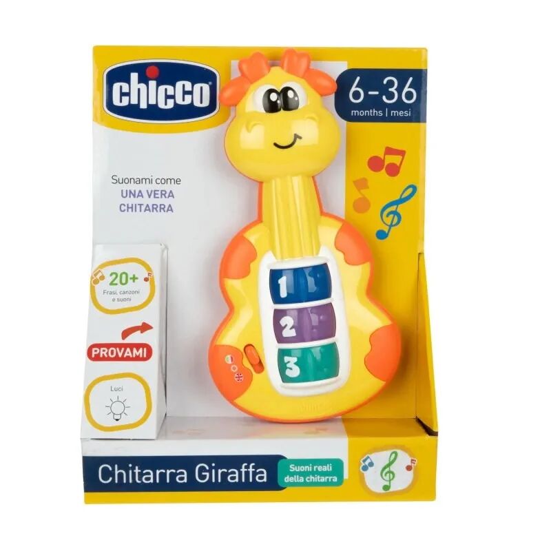 Chicco Chitarra Elettrica Parlante a Forma di Giraffa Giocattolo Educativo +6 Mesi