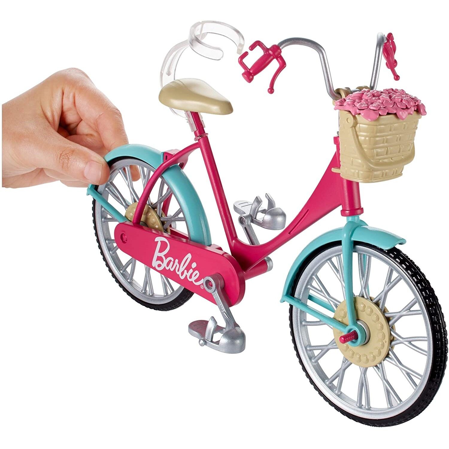 Barbie Accessorio Mattel Barbie Bicicletta per Bambole con Casco e Accessori