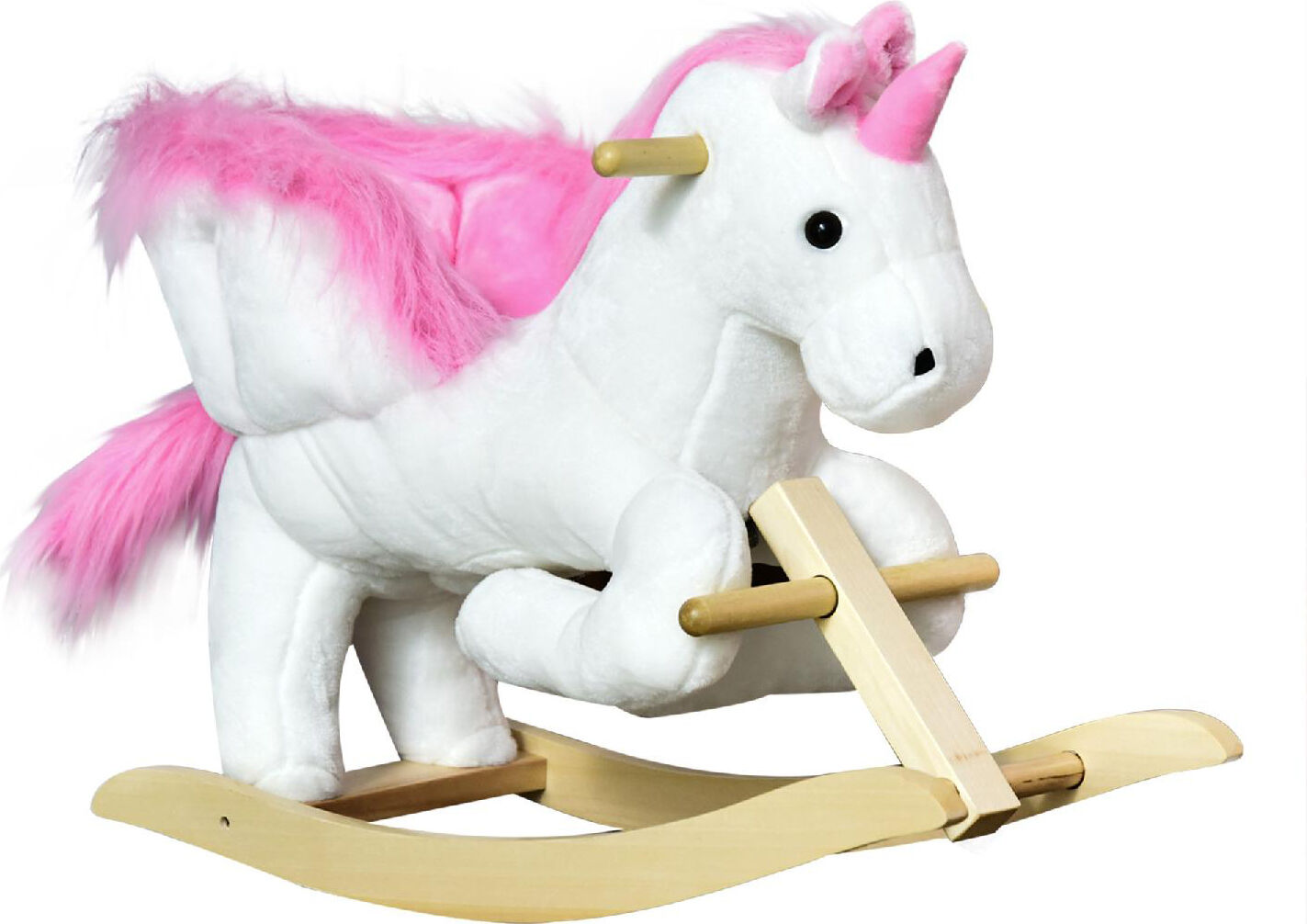 dechome 076v01/330 cavallo a dondolo a forma di unicorno bianco per bambini da 18 + mesi - 076v01/330