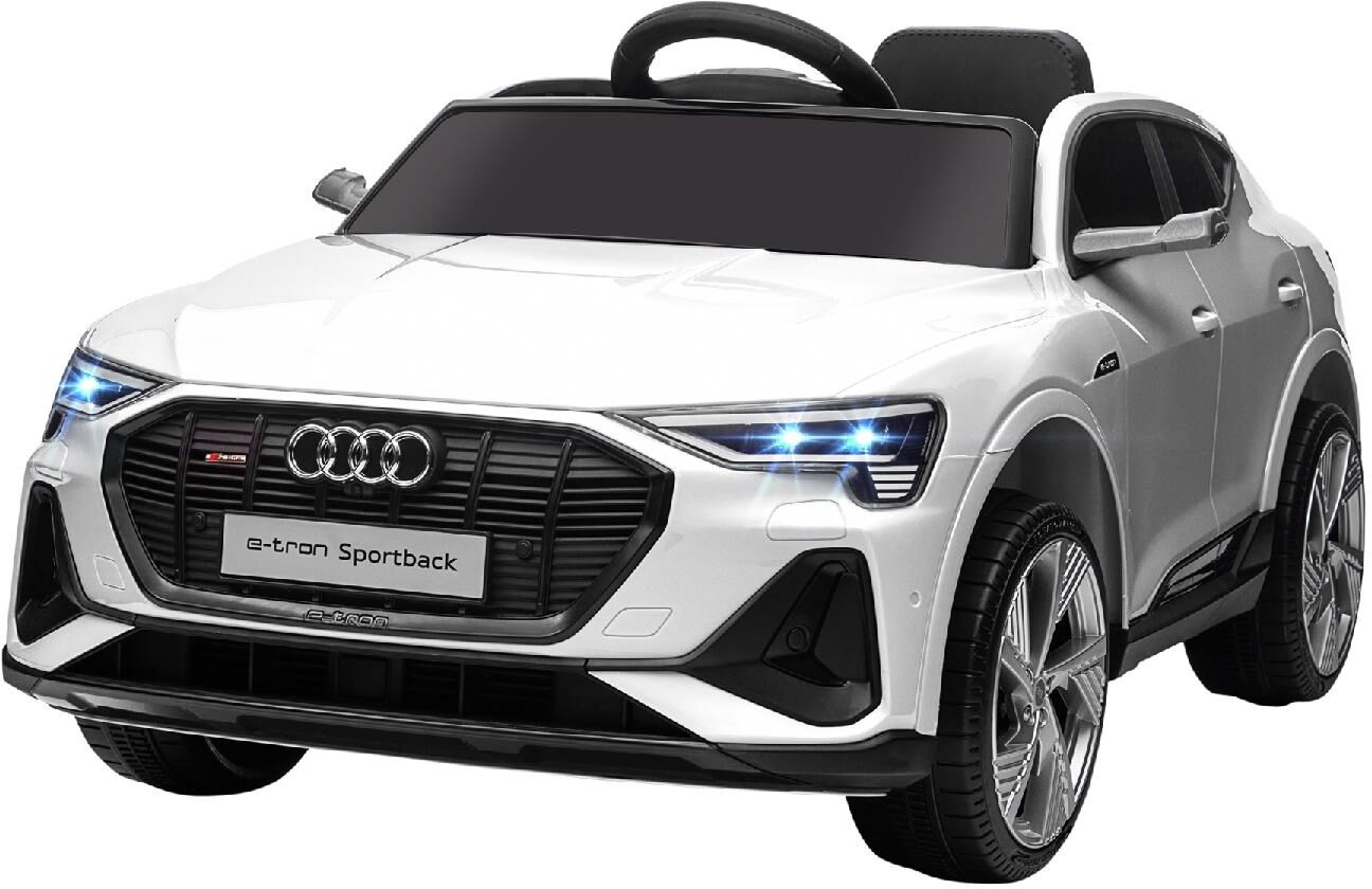 dechome 172v90wt370 macchina elettrica per bambini audi e-tron 12v con telecomando luci e musica 3+ anni colore bianco - 172v90wt370