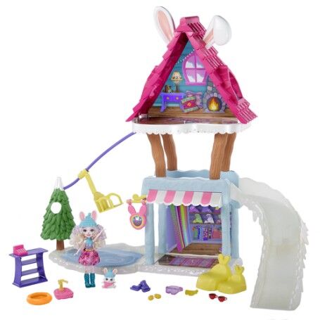 Mattel Enchantimals Hoppin' Ski Chalet with Bevy Bunny casa per le bambole (GJX50)