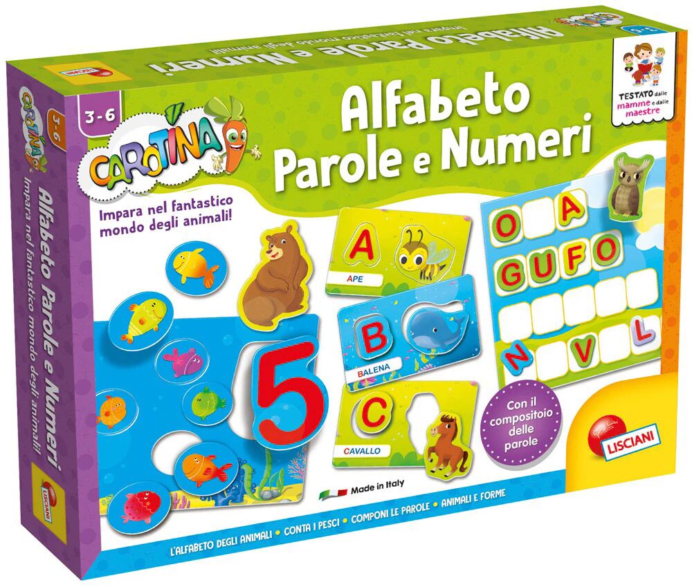 Lisciani Giochi 60184 - Gioco Carotina Maxi Alfabeto Parole e Numeri