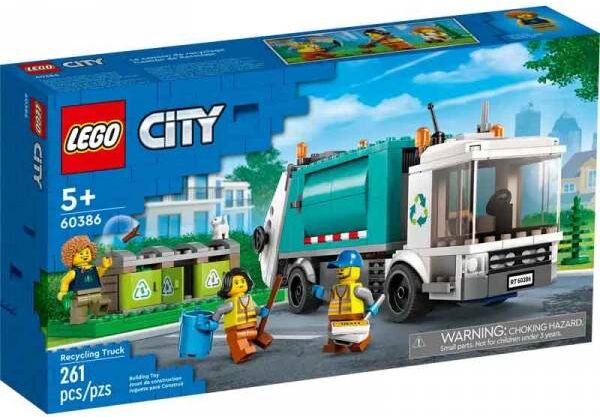 60386 Lego City Camion Per Il Riciclaggio Dei Rifiuti