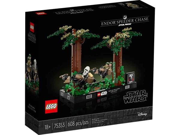 75353 Lego Star Wars Diorama Inseguimento Con Lo Speeder Su Endor