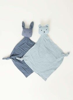 Liewood Yoko Mini knuffeldoekje set van 2 - Lichtblauw