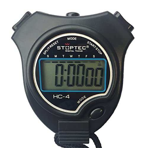 Schütt Stoptec stopwatch HC-4 digitale stopwatch met groot display   hobby   sport   vrije tijd   spatwaterdicht   geschikt voor kinderen