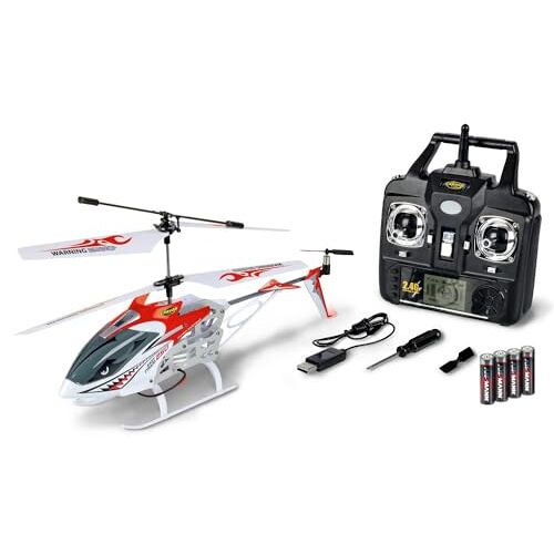 Carson 500507161 Easy Tyrann 250 rood Op afstand bestuurbare helikopter, Robuust RTF (Ready to Fly) model voor beginners, batterijen inbegrepen, voor kinderen vanaf 12 jaar