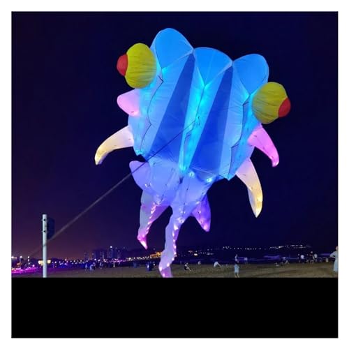 violi Draken Vis Led Fish Kite Goudvisvlieger, 3.0m * 11m Opblaasbare Vliegende Show-Draak Zachte Draak