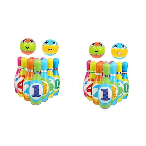 YARNOW 2 Sets Bowlen Voor Kinderen Kinderspeelgoed Speelgoed Voor Peuters Speelgoed- Indoor Bowlen Bowlingballen Bowling Spellen Buiten Bowlen Polyurethaan Kleuter Groot