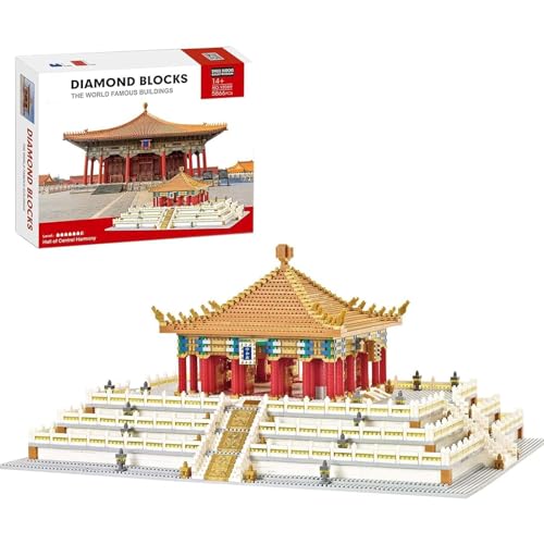 ArrGo Chinese Architectuur Bouwstenen 5866 Stuks Zhonghe Hall Building Set Chinese Oude Beroemde Architectuur Mini Blokken Kits