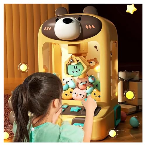 ARTSIM Snoepautomaat, Klauwmachine Speelgoed met 30 Knuffels,10 Gashapons Verkoopautomaat Speelgoed Grappig Spel En Cadeau Voor Feest,Bear