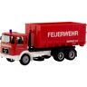 Herpa 310963 H0 Hulpdienstvoertuig MAN F8 vrachtwagen met afrolcontainer Feuerwehr