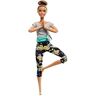 Barbie Made to Move Pop met 22 Bewegende Punten en Yogakleding, bloemig, blauw