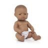 Miniland 31038 baby Zuid-Amerikaans meisje zak zonder ondergoed, 32 cm