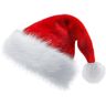 AUSUB Kerstmutsen, Rood-witte kerstmuts Rode kerstmuts Kerstmuts Zachte kerstmuts Fuzzy Plush Pompom Kerstmuts Volwassenen Kinderen,Kerstmutsen voor ornamenten (Kleur : B, Size : One Size)