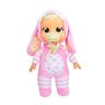 Cry Babies Magic Tears Kleine huilende babypop Lola Konijntje 22,7 cm pop, huilt echte tranen, roze haasje thema pyjama