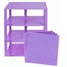 Strictly Briks Brik Tower Klassieke bouwplaten 100% compatibel met alle grote merken bouwstenen voor torens en meer 4 stapelbare bouwplaten & 30 Stackers lavendel 25,5 x 25,5 cm (de bouwplaten)