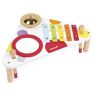 Janod Confetti Wooden Musical Table Pretend Play and Musical Awakening Toy from 1 Year Old, J07634, White