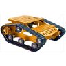 CIRONI Robotic Tracked Tank Chassis CNC RC Tank Chassis Aluminium voor DIY Onvoltooide Robot Kit (Kleur: Goud)