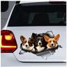 CRAFTIOS Car Sticker 22cm(8.6inches) Funny Corgi Car Decal, Corgi Decal, Car Sticker, Dog Decal(Hg1Fs13545)