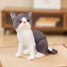 GagaLu Pluche kat speelgoed Siamese korthaar kitten schattige huisdier kitten pop home decoratie cadeau 25cm B