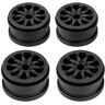 BROLEO 2,2 Inch Nylon Velg, Eenvoudige Installatie Hoge Slijtvastheid RC Auto Velg voor 1/10 RC Auto's (Zwart)