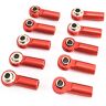 sunree 10 x metalen stangen M2.5 Link voor auto-onderdelen A959 12428 144001 C24 MN D90 MN99S RC, rood