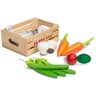 Le Toy Van Wooden Honeybee Market Vegetables '5 a Day' Crate, Supermarket Pretend Play Shop Food