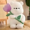ErnZi Tulp bloem beer pluche pop roos zachte knuffel bekentenis valentijn cadeau kerst verjaardagscadeau 30cm 2
