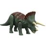 Jurassic World : Dominion Brullende Roofdieren Triceratops Plantenetende Actiefiguur, met brullend geluid, kopstoot, beweegbare gewrichten, fysiek en digitaal speelplezier, vanaf 4 jaar