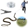 Slipasikao Snake Prank met String Clip Clip On Snake Prank, Snake On A String Prank die mensen achtervolgt, DIY Golf Snake Prank met String Clip, een grapcadeau dat nooit uit de mode raakt (Grey)