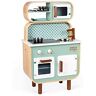 Janod J06594- Double-Sided Cooker Reverso -children's Wood Cooker Light and Sound Cooker blue with 7 Accessories from 3 Years Old