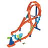 Hot Wheels baanset met 1  auto, hoge cijfer-8-baan voor stunts en races, kan aan andere  banen worden gekoppeld, ingeklapt gemakkelijk op te bergen HMB15