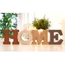 LB H&F Belettering Home letters hout natuur grijs bruin wit 32 cm groot (Home)