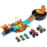 HOT WHEELS TOTAL Hot Wheels® Monster Trucks Arena Wiel, met 3 Hot Wheels® Monster Trucks en 3 Hot Wheels voertuigen in schaal 1:64, cadeau voor kinderen van 4 tot 8 jaar, HHY74