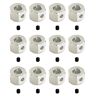 asdfs 12 STKS 5mm tot 12mm Metalen Combiner Wiel Hub Hex Adapter voor D12 C14 C24 B14 B16 MN D90 D91 Zilver