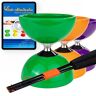 Juggle Dream Carrousel Diabolo Juggling Set Triple Ball Bearing Axle met Super Glass Handsticks en Online Learning Video Jongleren (Groen)