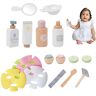 Virtcooy Houten Schoonheidssalon Set Houten schoonheidssalonset voor kinderen,Kinderformaat make-up schoonheidsset speelgoed voor kinderen ouder dan 3 jaar