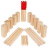 FunTomia Kubb Speelspel, groot met 30 cm koning, houten Vikingschaakspel, Vikingschaakspel, outdoor spel, Zweden schaakspel, houten speelgoed voor buiten, werpspel, tuinsport