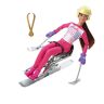 Barbie ​ Wintersport Paralympische Alpineskiër pop, brunette (ruim 30 cm) met shirt, broek, helm, handschoenen, skistokken, zitski en trofee, geweldig cadeau voor kinderen vanaf 3 jaar ​