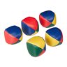 Relaxdays jongleerballen, set van 5, voor beginners, zacht, kinderen & volwassenen, jongleer set, 6,5 cm, gekleurd