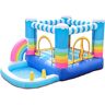 GaRcan Inflatable Durable Inflatable Bounce House Safe Smooth Bouncy Castle with Blower Toy Pool Inflatable Jumping House Thick Material Durable