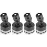 ONDIAN CHUNCIN Body Mount, RC Auto Magnetic Shell Bericht RC Magnetische Body Post, Model Car Body Bericht Mount Body 4Pcs Aluminium for SCX10 4WD 01:10 (Zwart) (Color : Black)