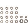 Kuuleyn Ball Bearing Kits, RC Car Ball Bearing, Ball Bearing Part, 20 Stuks RC Car Ball Bearing Set Staal Zilver RC Accessoires Voor AXIAL SCX24 1/24 RC Crawlers