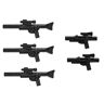 Lego Star Wars Minifigure Blaster Guns Accessories 5 Pieces (3 Long Blasters, 2 Short Blasters)