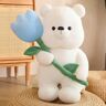 ErnZi Tulp bloem beer pluche pop roos zachte knuffel bekentenis valentijn cadeau kerst verjaardagscadeau 30cm 1