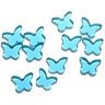 mesbilles 4 Billes Papillon bleu Galet en verre 20 mm Billes plates par