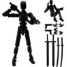 Hryx T13 Actiefiguur, T13 Actiefiguur, Actiefiguren Met Meerdere Gewrichten, 3D-printen Beweegbare Figuren, Robotactiefiguur 13, Robotactiefiguur,Black